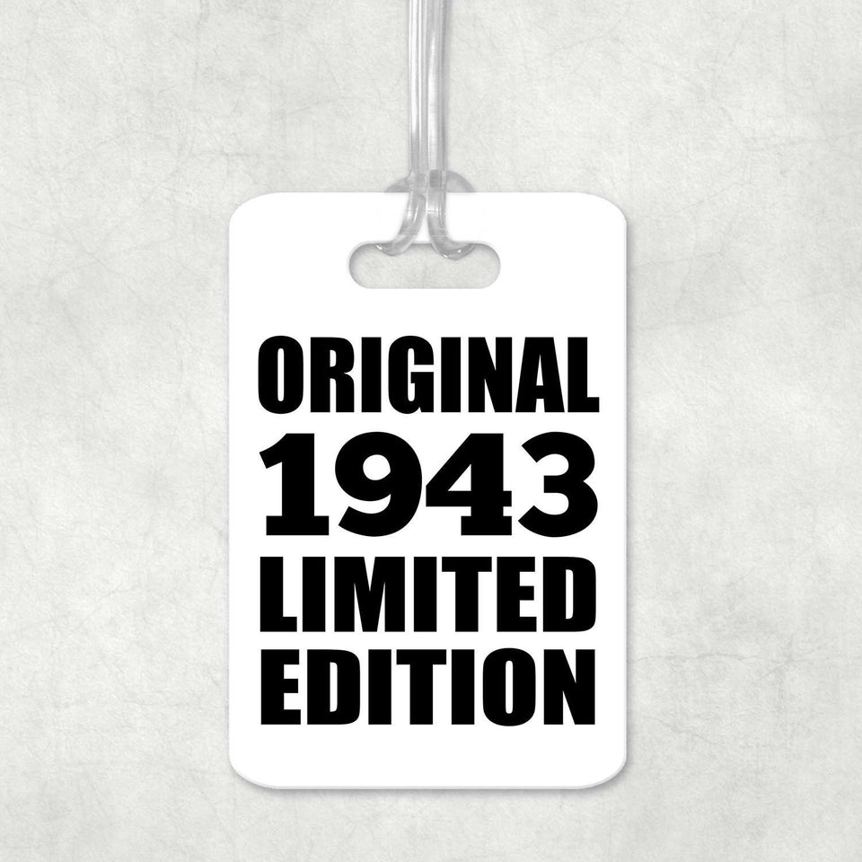 81st Birthday Original 1943 Limited Edition - Luggage Bag Tag