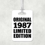 37th Birthday Original 1987 Limited Edition - Luggage Bag Tag