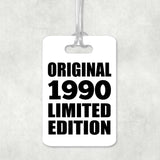 34th Birthday Original 1990 Limited Edition - Luggage Bag Tag
