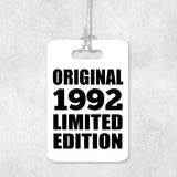 32nd Birthday Original 1992 Limited Edition - Luggage Bag Tag