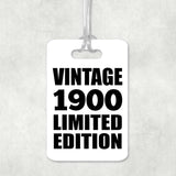 124th Birthday Vintage 1900 Limited Edition - Luggage Bag Tag