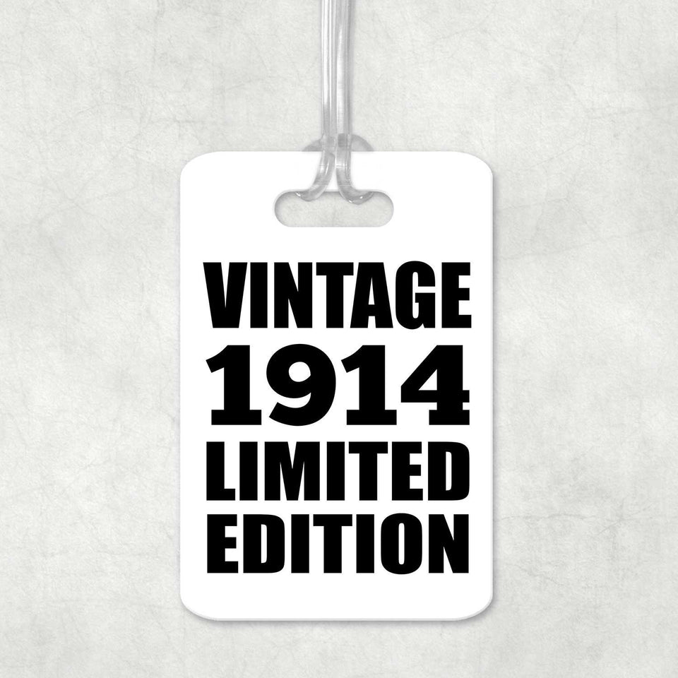 110th Birthday Vintage 1914 Limited Edition - Luggage Bag Tag