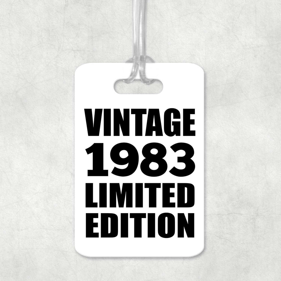 41st Birthday Vintage 1983 Limited Edition - Luggage Bag Tag