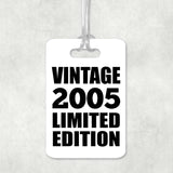 19th Birthday Vintage 2005 Limited Edition - Luggage Bag Tag
