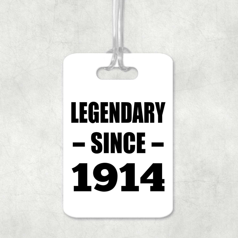 110th Birthday Legendary Since 1914 - Luggage Bag Tag