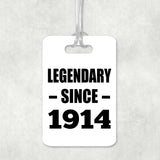 110th Birthday Legendary Since 1914 - Luggage Bag Tag