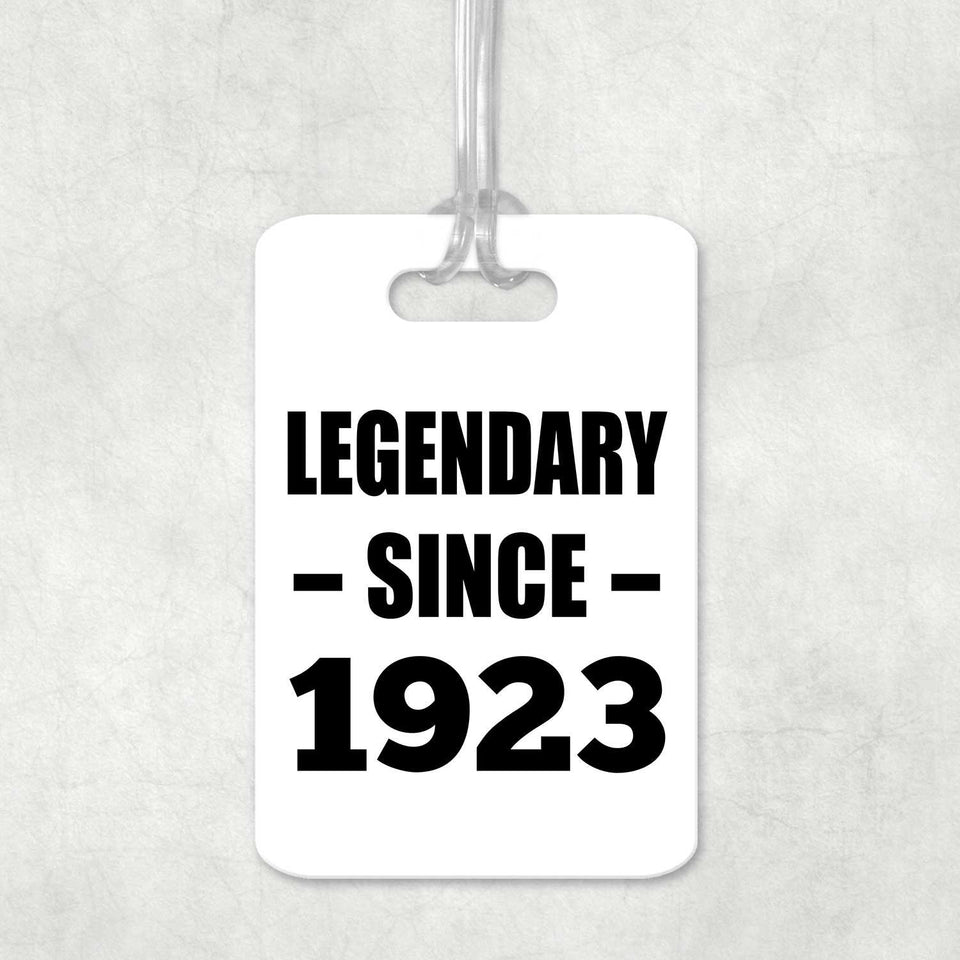 101st Birthday Legendary Since 1923 - Luggage Bag Tag
