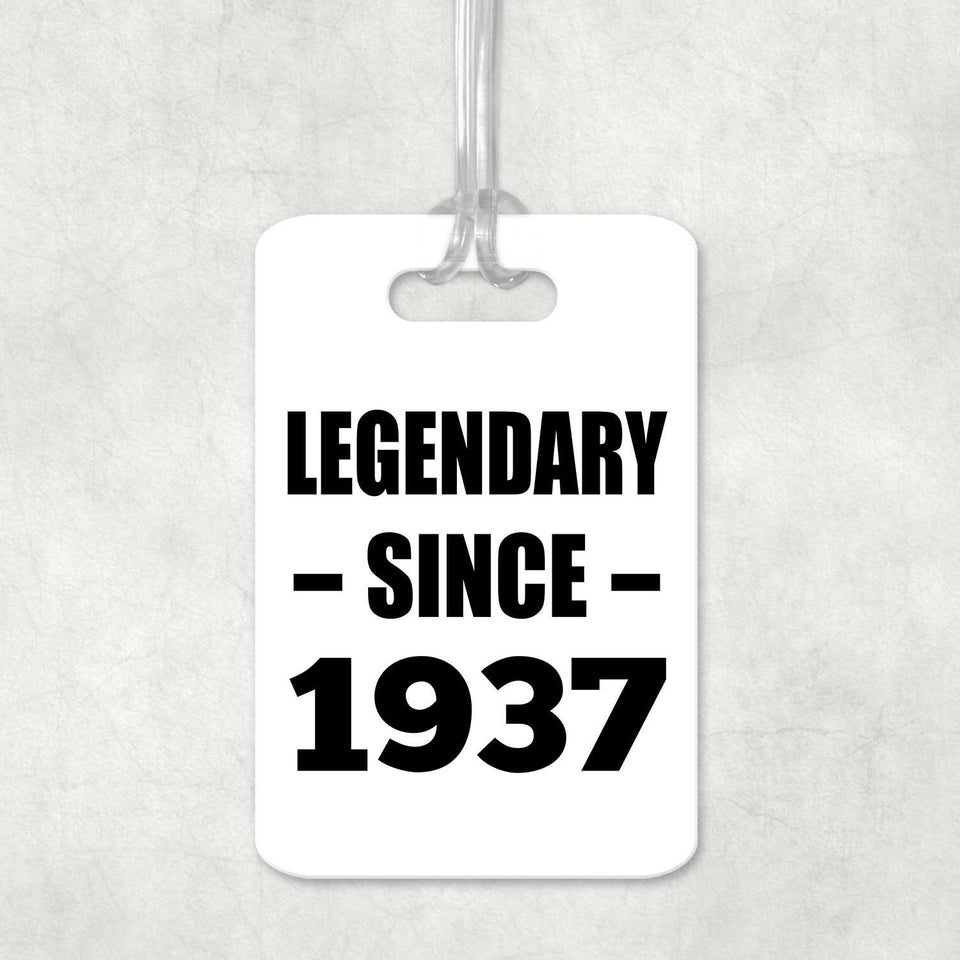 87th Birthday Legendary Since 1937 - Luggage Bag Tag