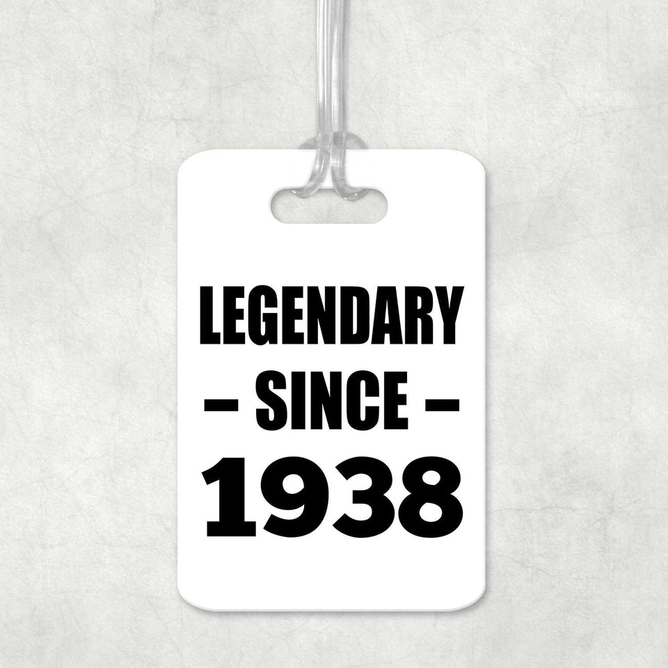 86th Birthday Legendary Since 1938 - Luggage Bag Tag