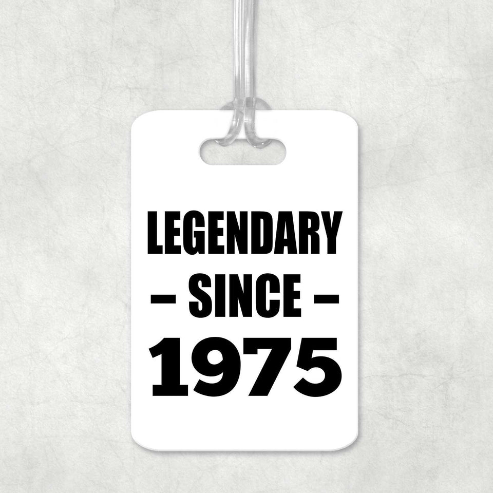 49th Birthday Legendary Since 1975 - Luggage Bag Tag