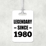44th Birthday Legendary Since 1980 - Luggage Bag Tag