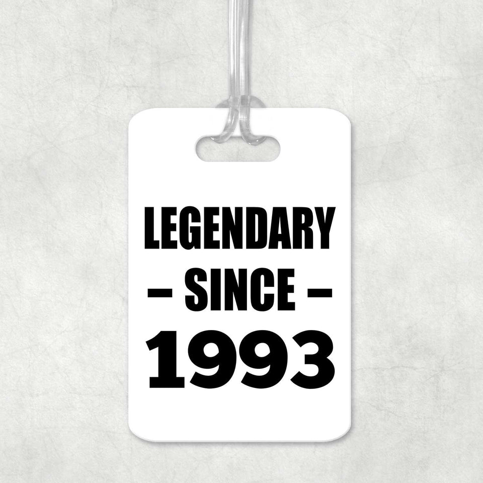 31st Birthday Legendary Since 1993 - Luggage Bag Tag