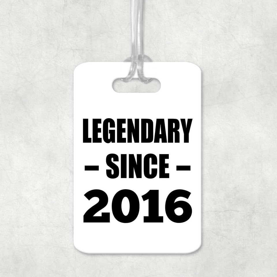 8th Birthday Legendary Since 2016 - Luggage Bag Tag