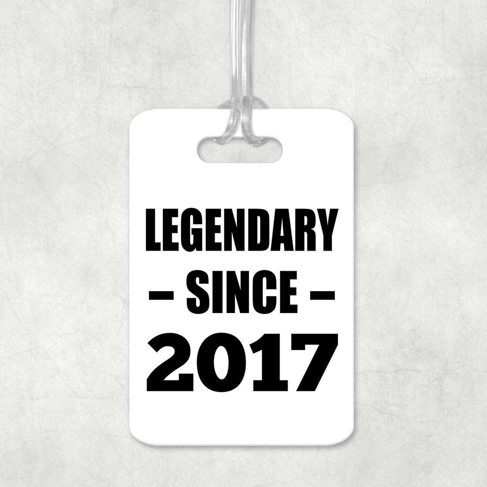 7th Birthday Legendary Since 2017 - Luggage Bag Tag