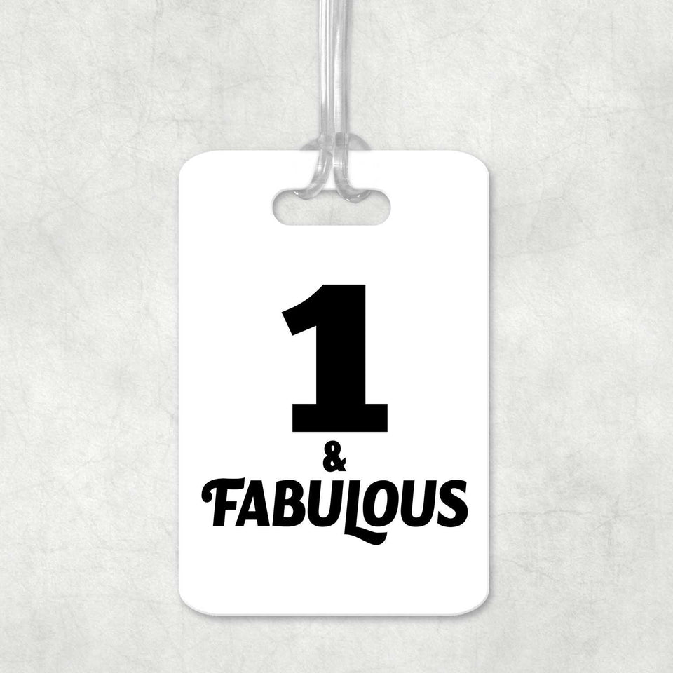 1st Birthday 1 & Fabulous - Luggage Bag Tag