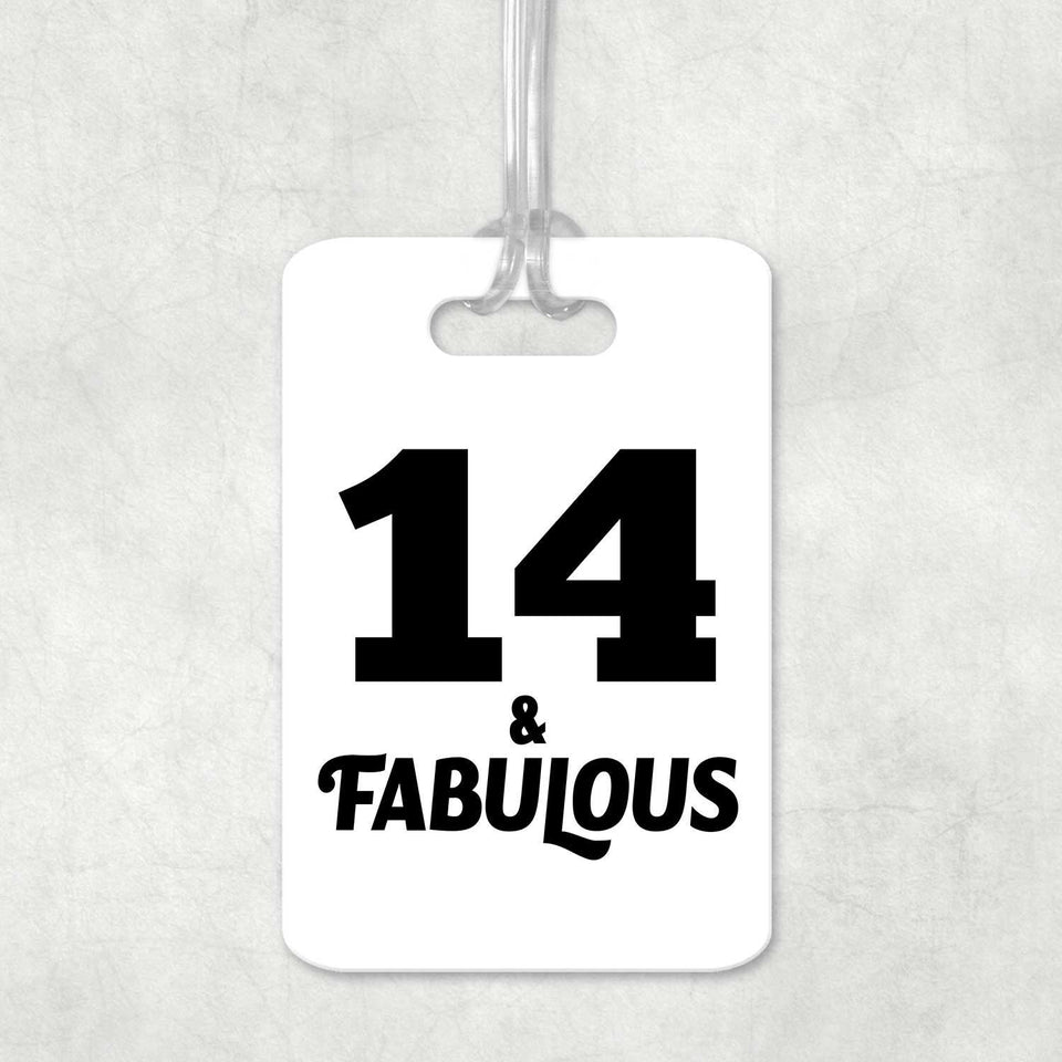 14th Birthday 14 & Fabulous - Luggage Bag Tag