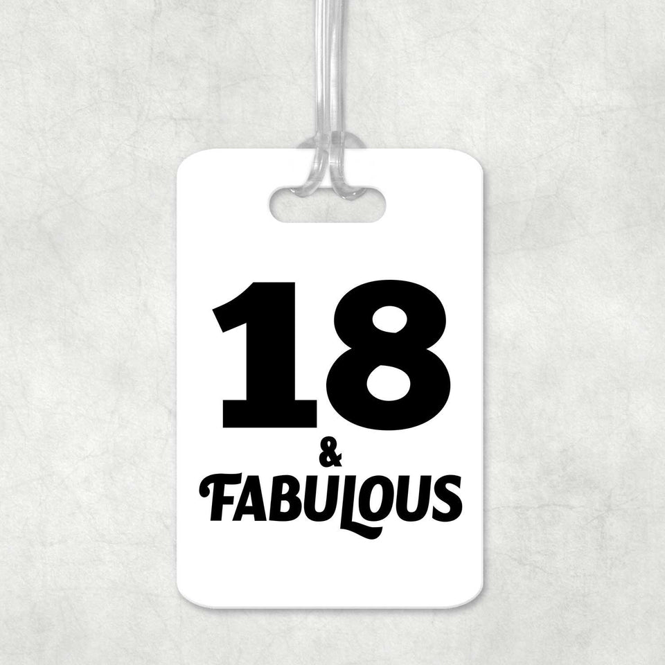 18th Birthday 18 & Fabulous - Luggage Bag Tag