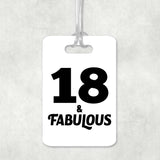 18th Birthday 18 & Fabulous - Luggage Bag Tag