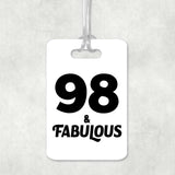 98th Birthday 98 & Fabulous - Luggage Bag Tag