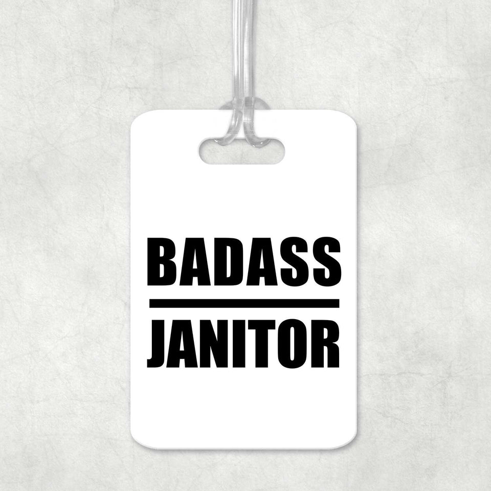 Badass Janitor - Luggage Bag Tag