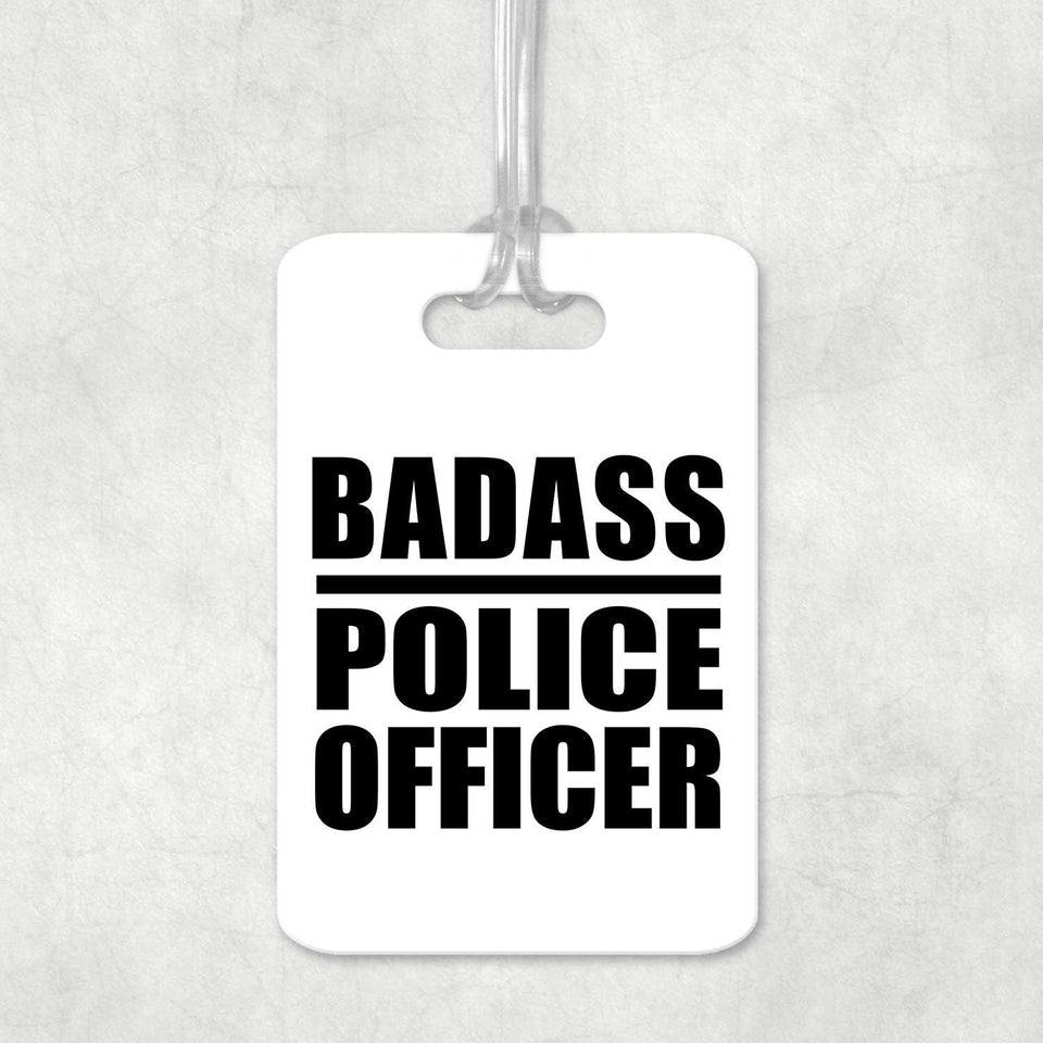Badass Police Officer - Luggage Bag Tag