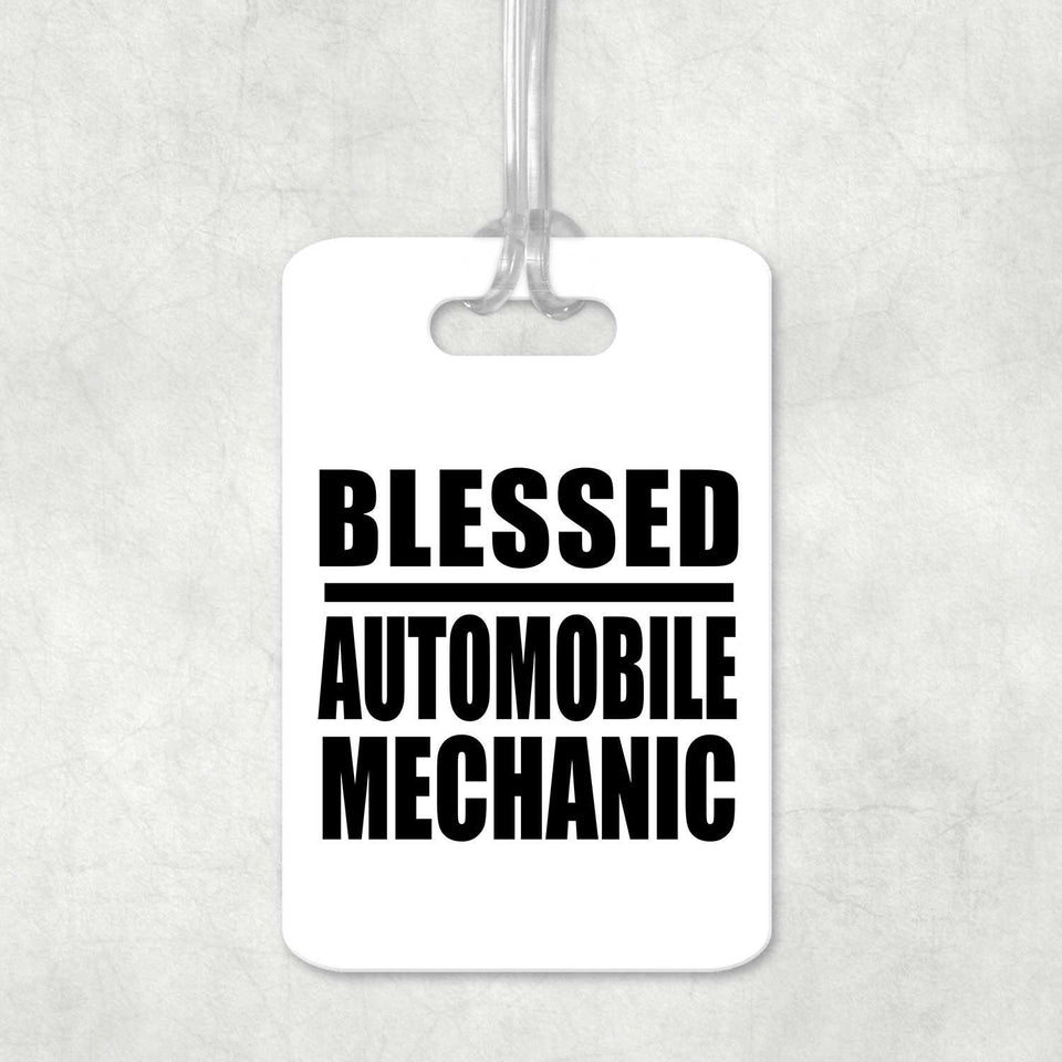 Blessed Automobile Mechanic - Luggage Bag Tag