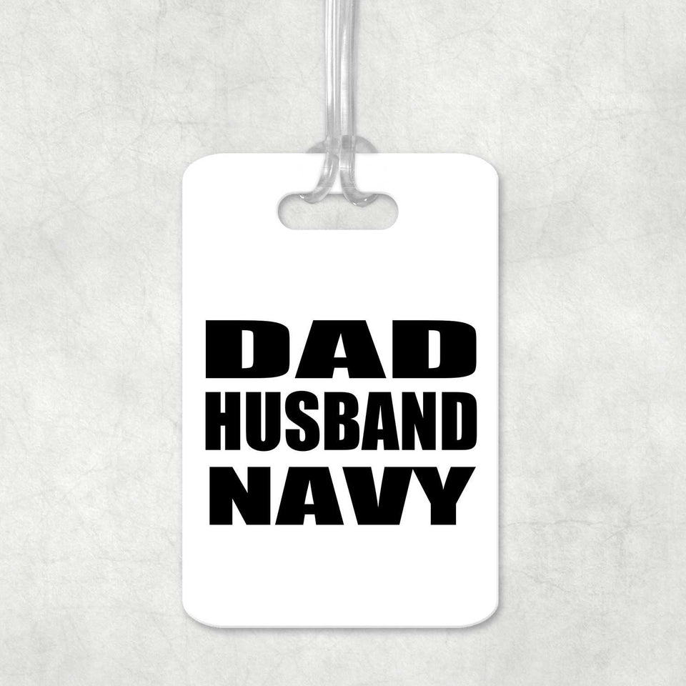 Dad Husband Navy - Luggage Bag Tag
