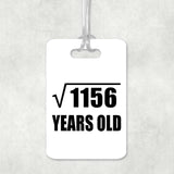 34th Birthday Square Root of 1156 Years Old - Luggage Bag Tag
