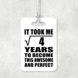 2nd Birthday Took Square Root of 4 Years To Awesome - Luggage Bag Tag