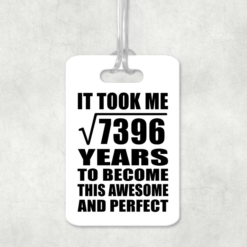 86th Birthday Took Square Root of 7396 Years To Awesome - Luggage Bag Tag