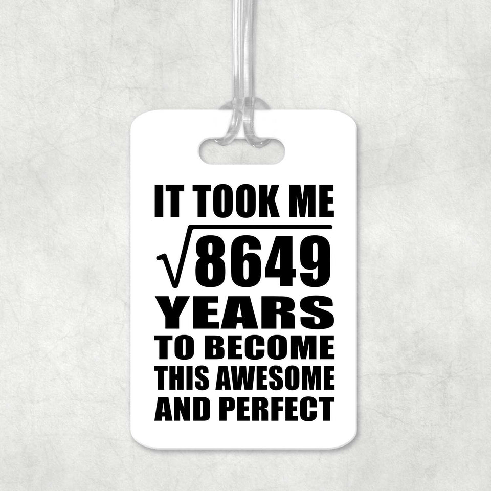 93rd Birthday Took Square Root of 8649 Years To Awesome - Luggage Bag Tag