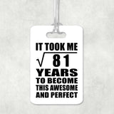 9th Birthday Took Square Root of 81 Years To Awesome - Luggage Bag Tag