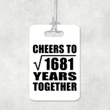 41st Anniversary Cheers To Square Root of 1681 Years Together - Luggage Bag Tag