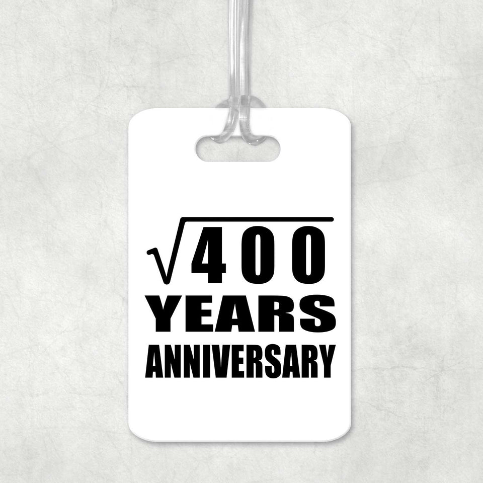 20th Anniversary Square Root of 400 Years Anniversary - Luggage Bag Tag