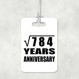 28th Anniversary Square Root of 784 Years Anniversary - Luggage Bag Tag