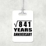 29th Anniversary Square Root of 841 Years Anniversary - Luggage Bag Tag