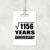 34th Anniversary Square Root of 1156 Years Anniversary - Luggage Bag Tag