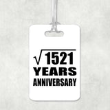 39th Anniversary Square Root of 1521 Years Anniversary - Luggage Bag Tag