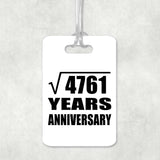 69th Anniversary Square Root of 4761 Years Anniversary - Luggage Bag Tag