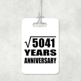 71st Anniversary Square Root of 5041 Years Anniversary - Luggage Bag Tag