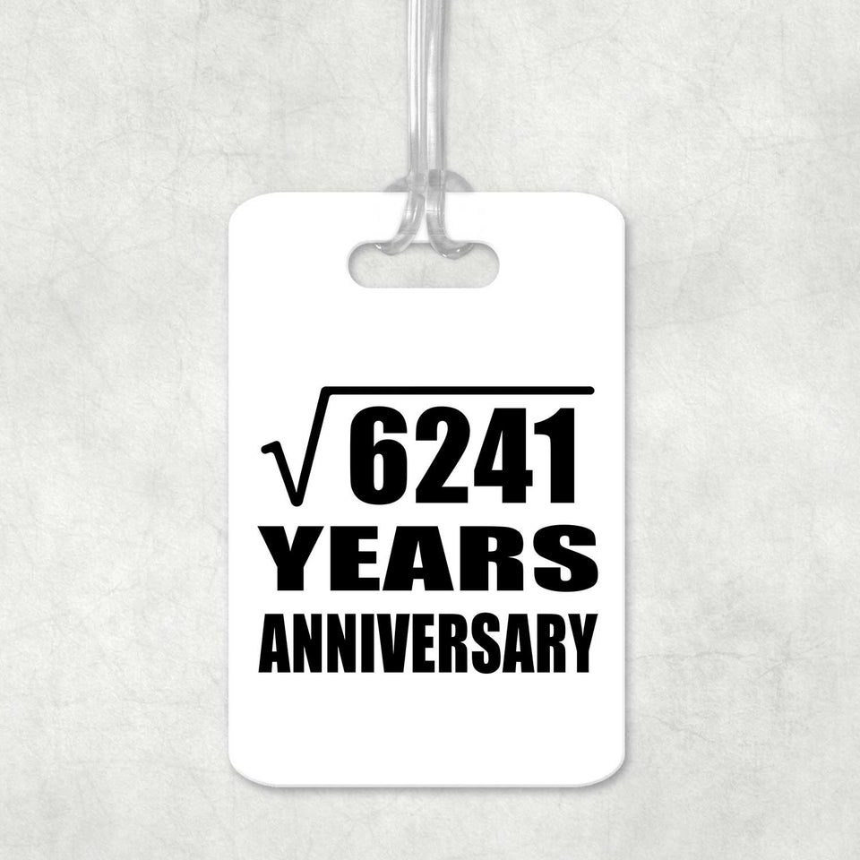 79th Anniversary Square Root of 6241 Years Anniversary - Luggage Bag Tag