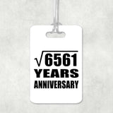81st Anniversary Square Root of 6561 Years Anniversary - Luggage Bag Tag