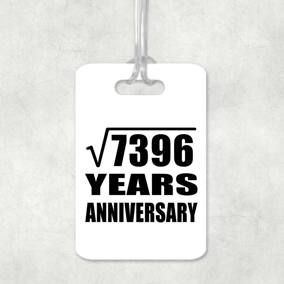 86th Anniversary Square Root of 7396 Years Anniversary - Luggage Bag Tag