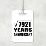 89th Anniversary Square Root of 7921 Years Anniversary - Luggage Bag Tag