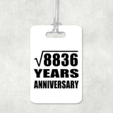 94th Anniversary Square Root of 8836 Years Anniversary - Luggage Bag Tag