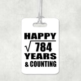 Happy 28th Anniversary Square Root of 784 Years & Counting - Luggage Bag Tag