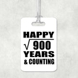 Happy 30th Anniversary Square Root of 900 Years & Counting - Luggage Bag Tag