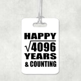 Happy 64th Anniversary Square Root of 4096 Years & Counting - Luggage Bag Tag
