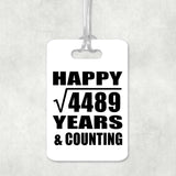 Happy 67th Anniversary Square Root of 4489 Years & Counting - Luggage Bag Tag