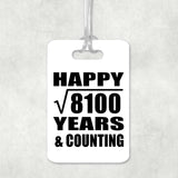 Happy 90th Anniversary Square Root of 8100 Years & Counting - Luggage Bag Tag